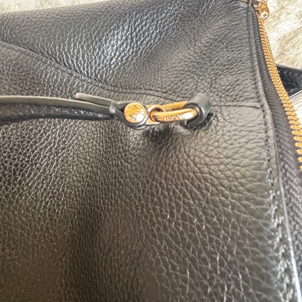 Coach New York Black Pebbled Leather Prairie Satchel Crossbody Gold Hardware - Picture 13 of 13
